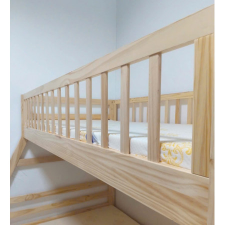 EU192 - Natural : Giường 2 Tầng, 2 Hộc Kéo + Cầu Thang Đảo Chiều, Giá Sách - Trên 1m / Dưới 1m4